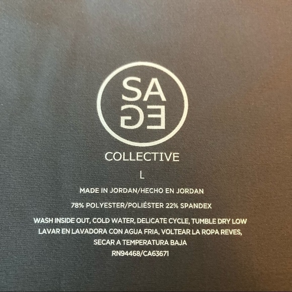 SAGE COLLECTIVE Sz L High Waisted Activewear Ankle Length Leggings - Picture 4 of 8